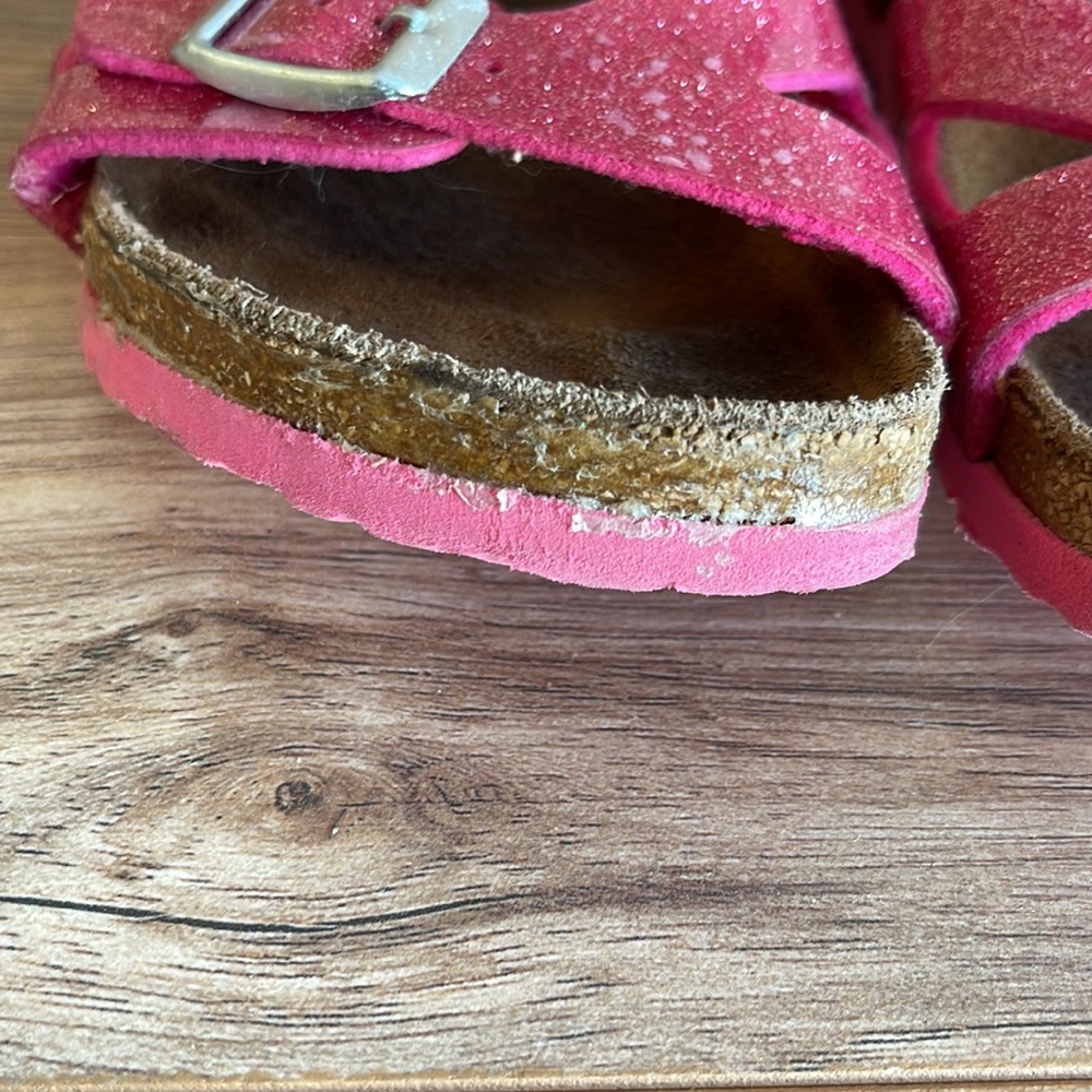 Pre-owned Pink Glitter Kids Sandals 32 size - Picture 8 of 13